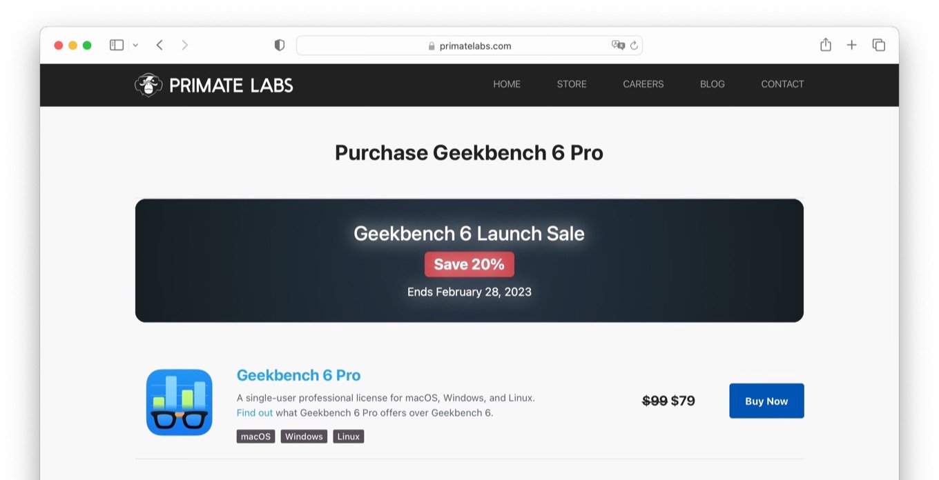 Geekbench v6発売記念セール