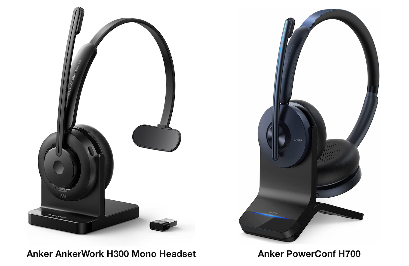 Anker AnkerWork H300 Mono Headset and PowerConf H700