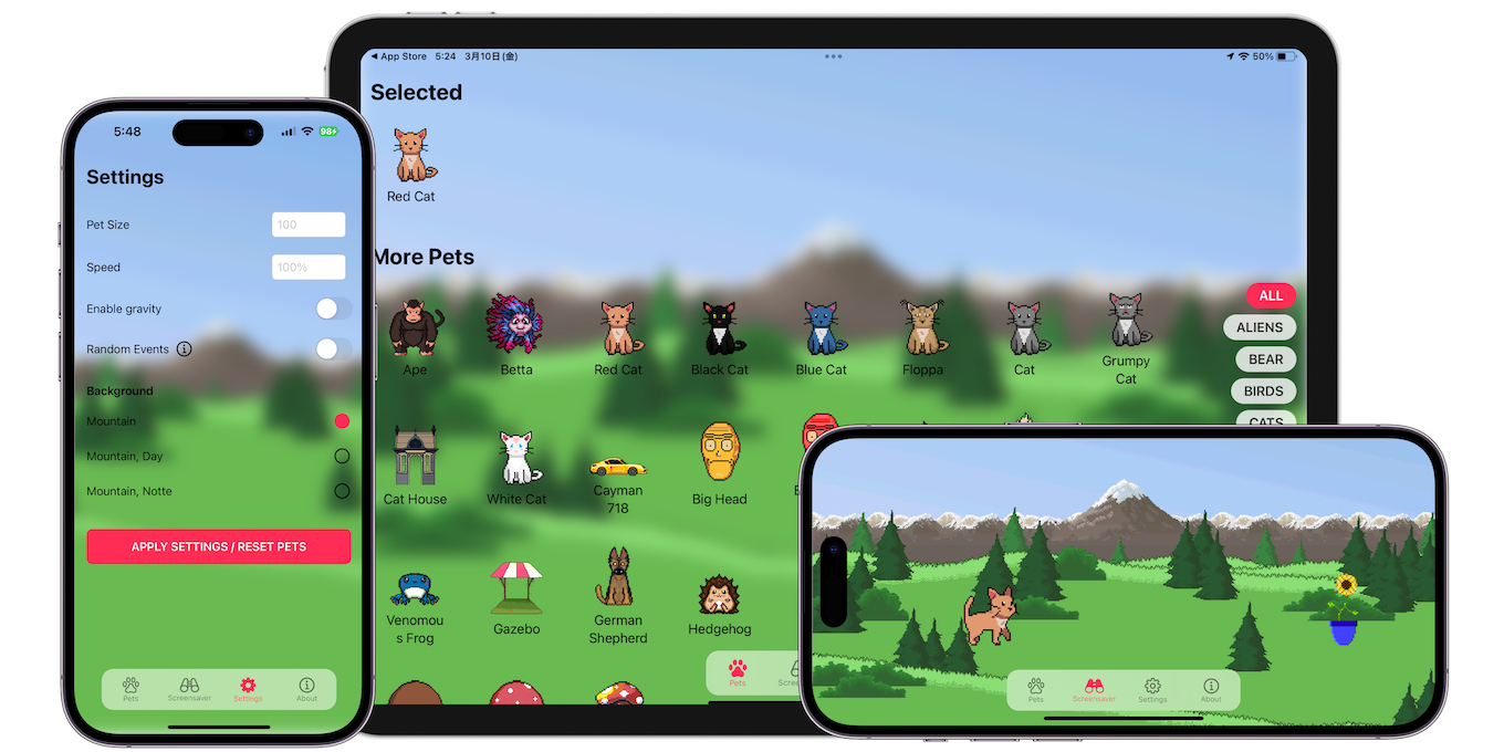 Desktop Pets for iPhone and iPad