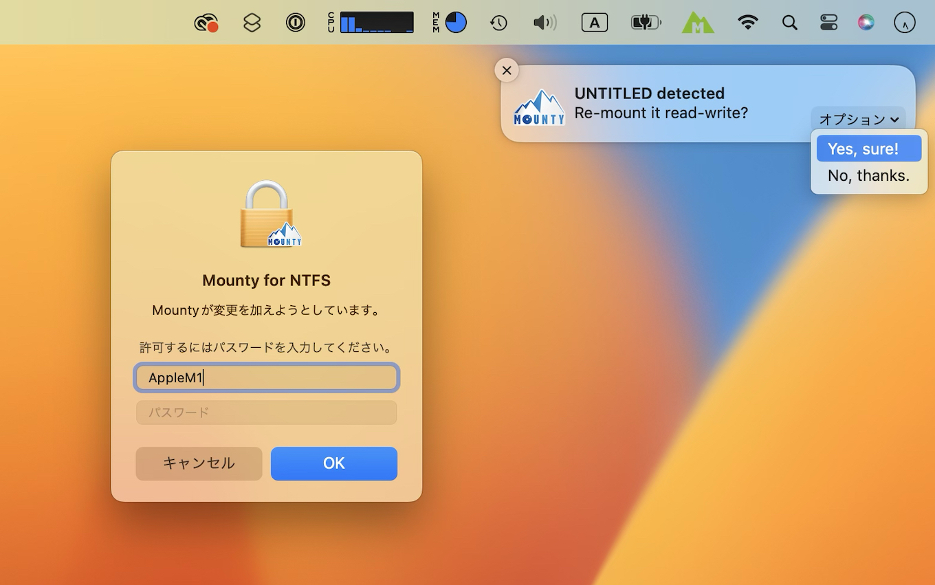 Mounty for NTFS not work in macOS 13 Ventura