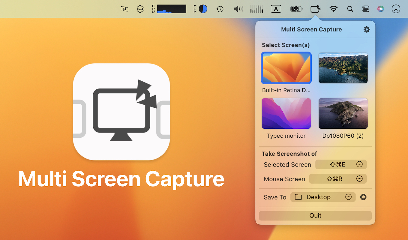 Multi Screen Capture for Mac