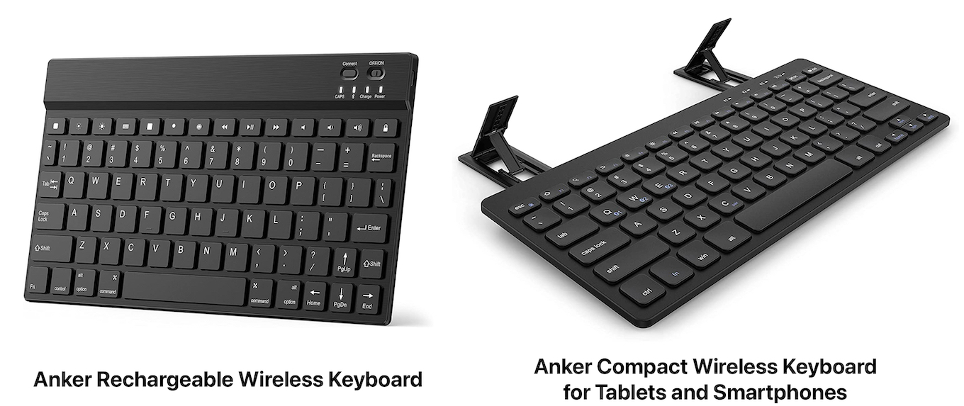 Ankerの充電式とコンパクトワイヤレスキーボード