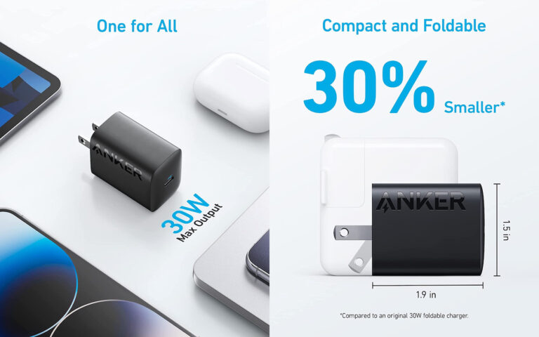 米Anker、一般的な30W出力のUSB-C充電器より30%コンパクトな単ポートUSB-C充電器「Anker 312 Charger (30W ...