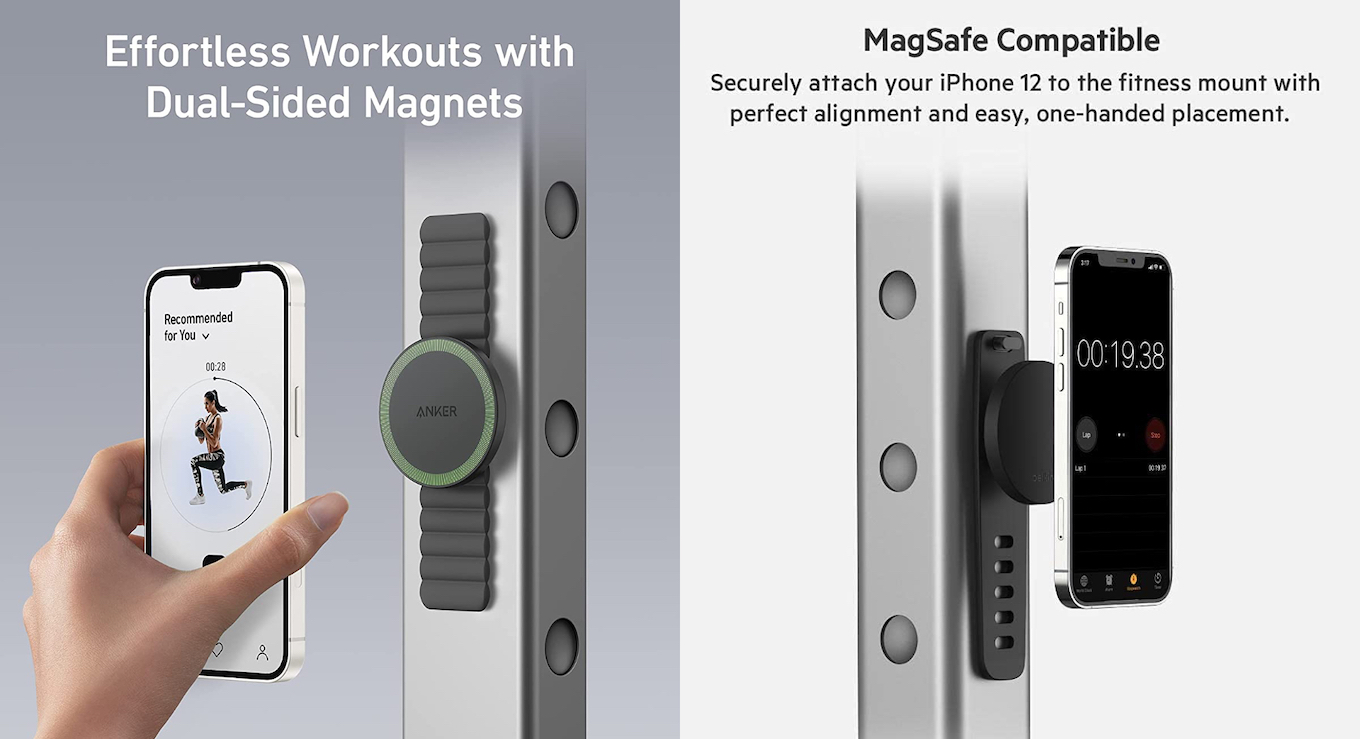 Anker 620 MagGo Phone GripとBelkin Magnetic Fitness Phone Mount