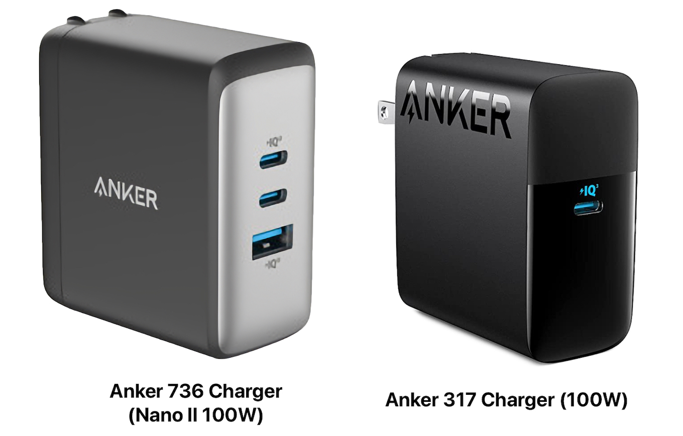 Anker 736 Charger and Anker 317 Charger