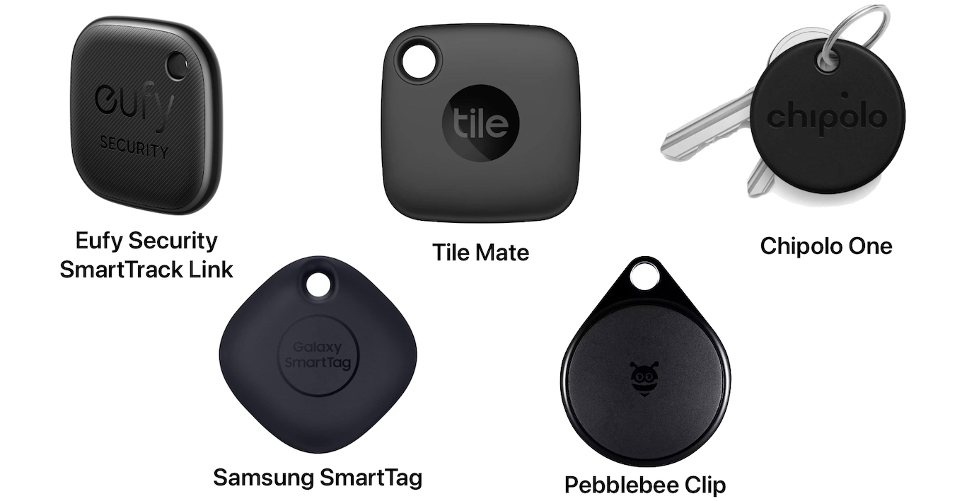 Samsung、Tile、Chipolo、eufy Security、Pebblebee