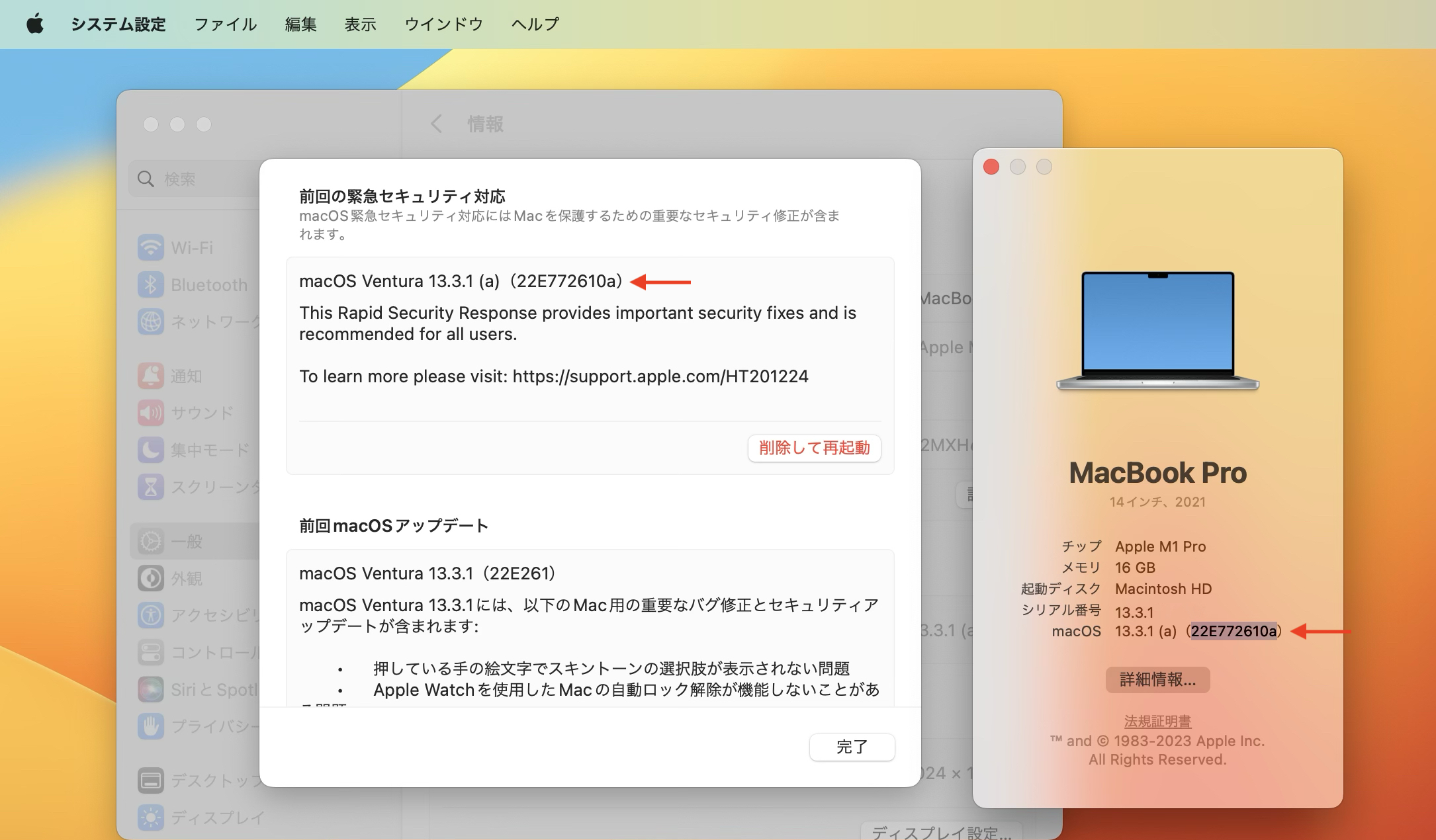 macOS Security Response 13.3.1 (a) Ventura