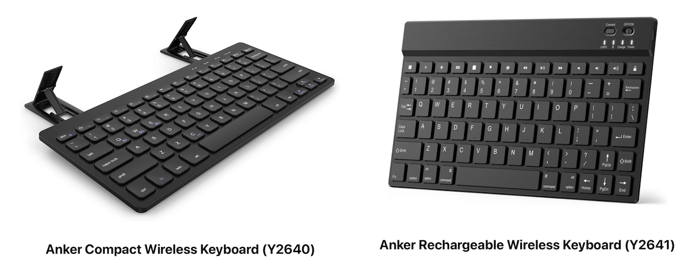 Anker Bluetooth Wireless Keyboard Y2640 and Y2641