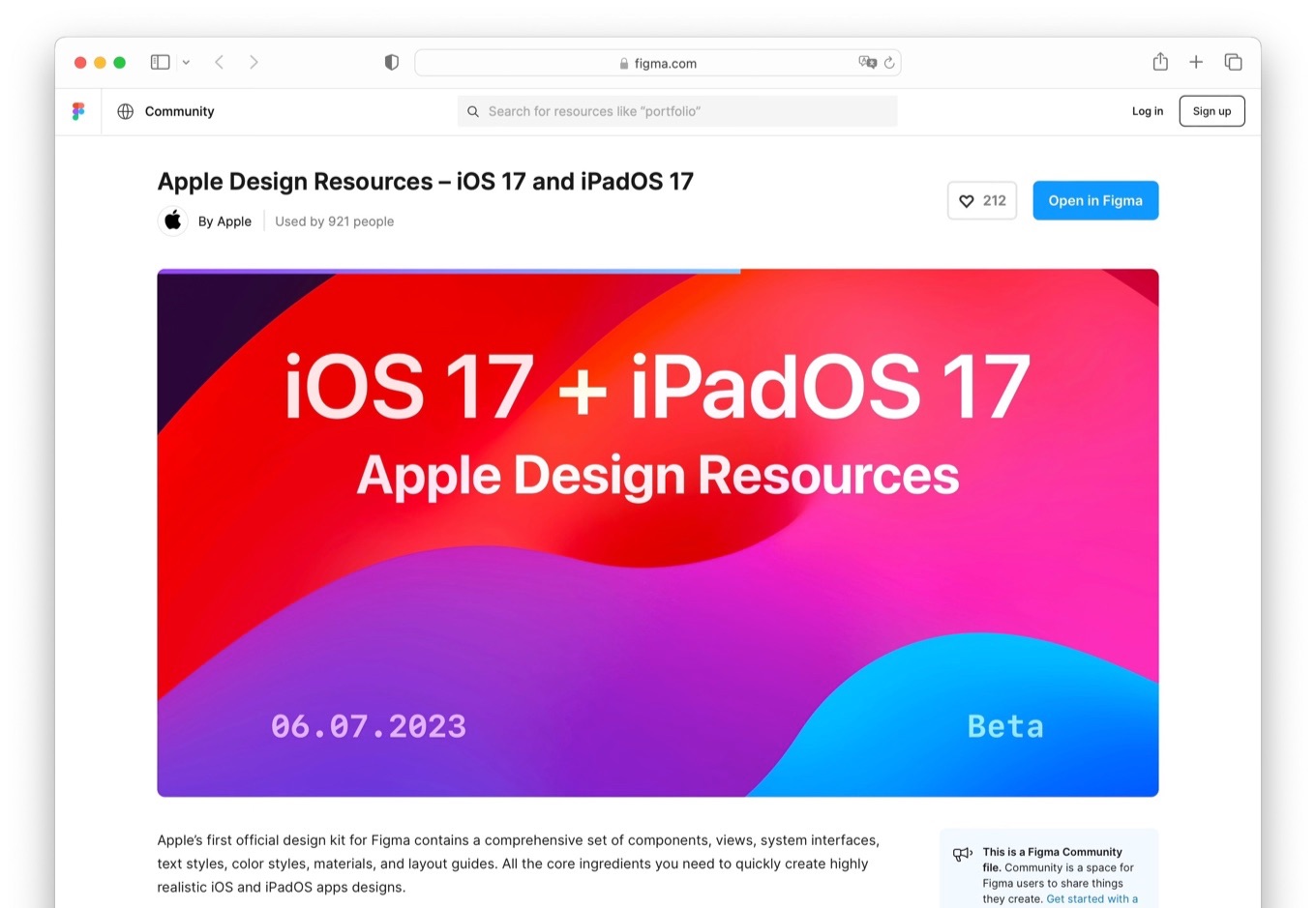 Apple Design Resources design kit for Figma now available