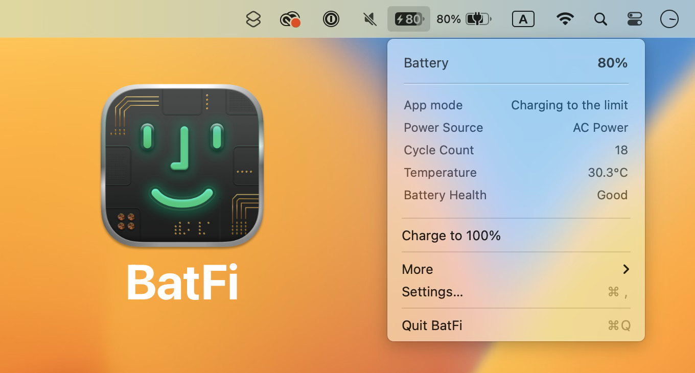 BatFi for MacBook Battery