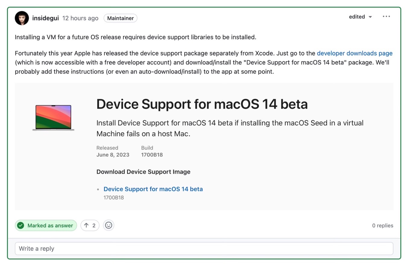 Device Support for macOS 14 beta now available