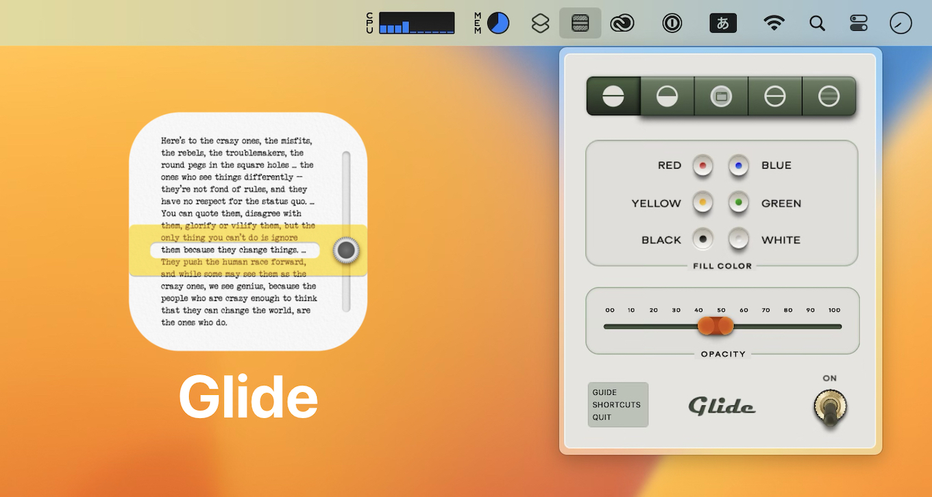 Glide - Focus Pointer for Mac