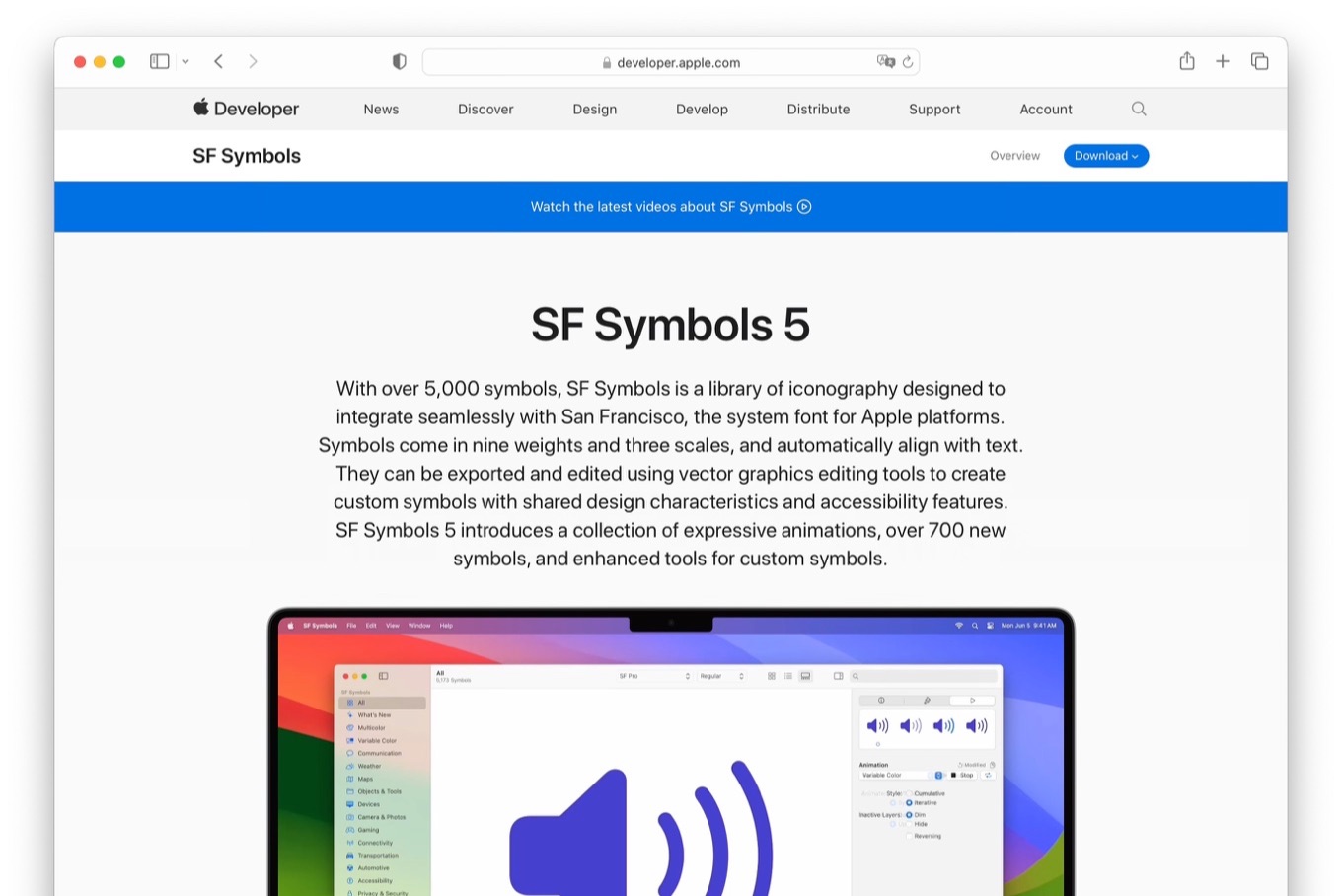 SF Symbols v5 Beta now available