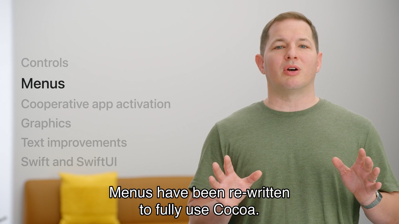 macOS 14 Sonoma Menus re written fully use cocoa