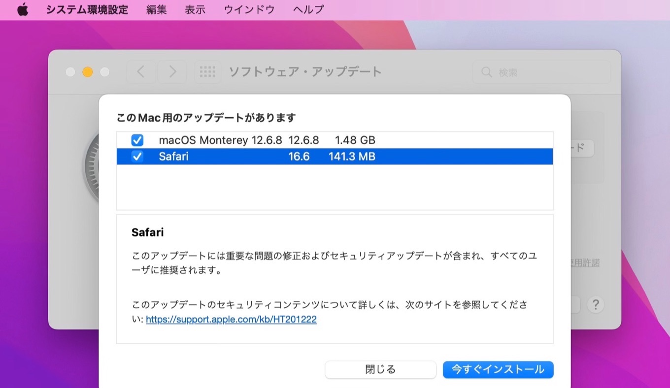 Safari v16.6 for macOS 12 Monterey