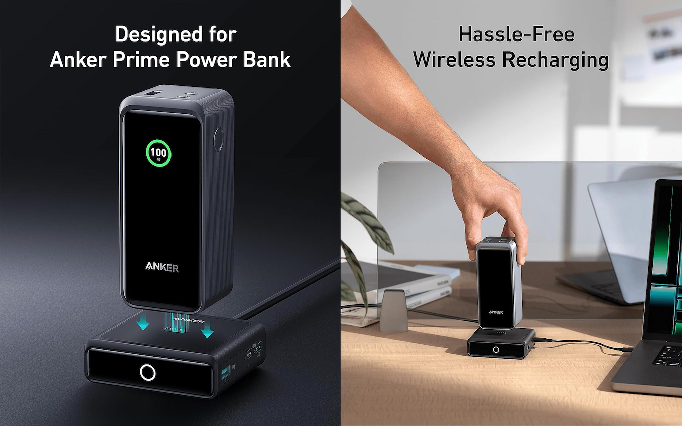 sandwich en anden Diktat 米Anker、Anker Prime Power Bankシリーズを置くだけで充電できる充電スタンド「Anker 100W Charging  Base」を発売。