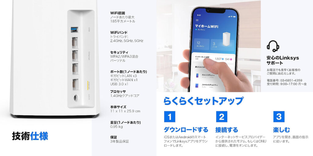 Linksys velops ケーブル