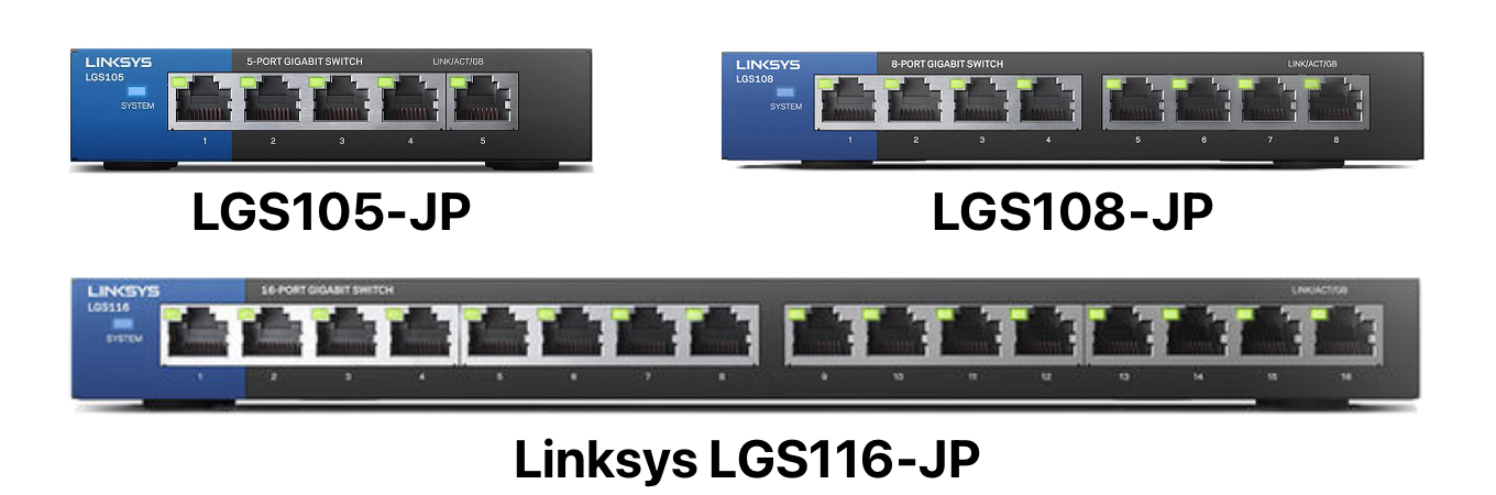 Linksys Business Desktop Gigabit Switch LGS105 LGS108 LGS116 JP