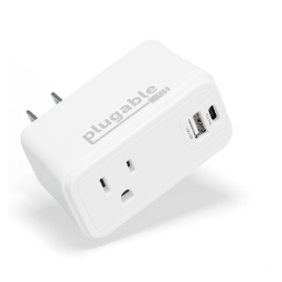 Plugable Outlet Extender with USB and USB-C Charger