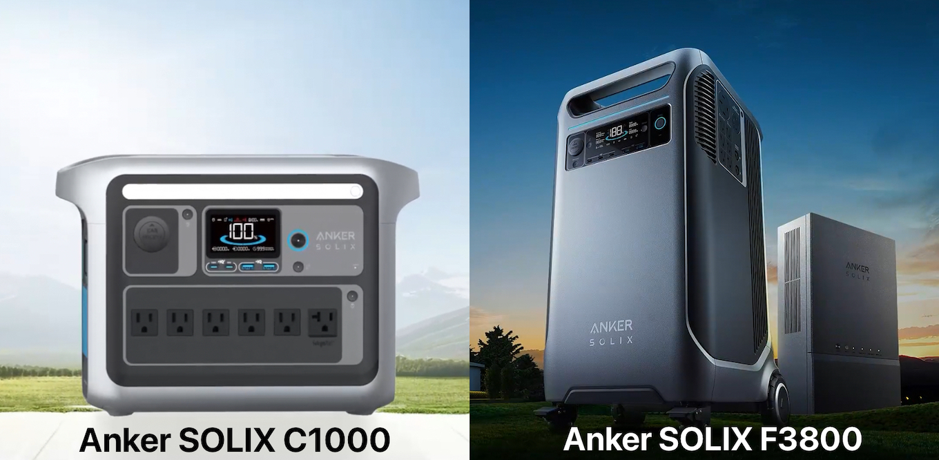 Anker SOLIX C1000とF3800
