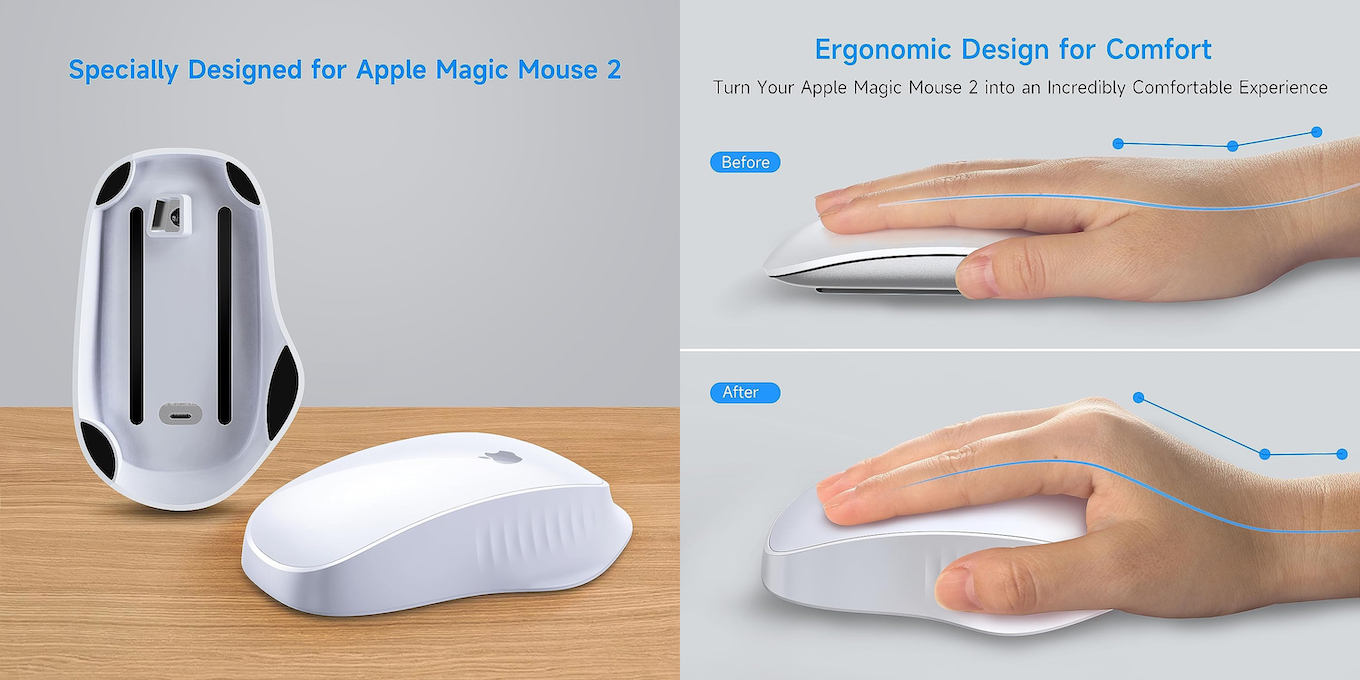 MEKASS Ergonomic Mouse Holder for Apple Magic Mouse 2