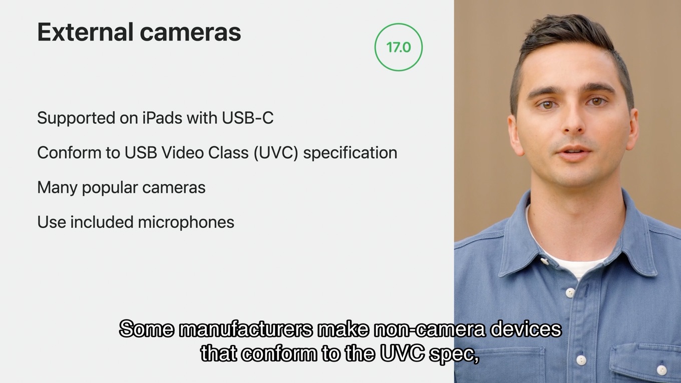 Support external cameras in your iPadOS app