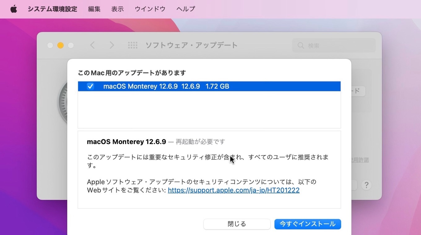 macOS Monterey 12.6.9