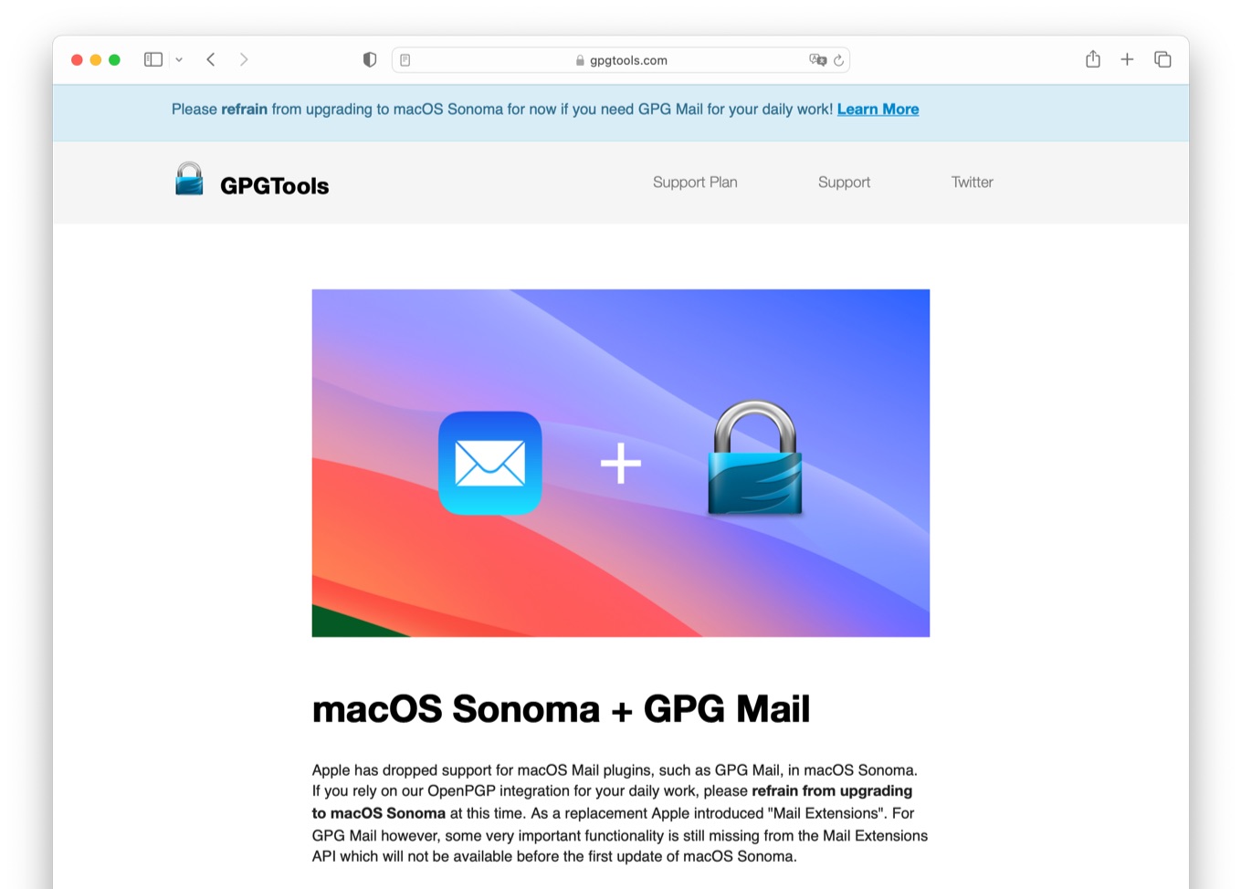 macOS Sonoma + GPG Mail