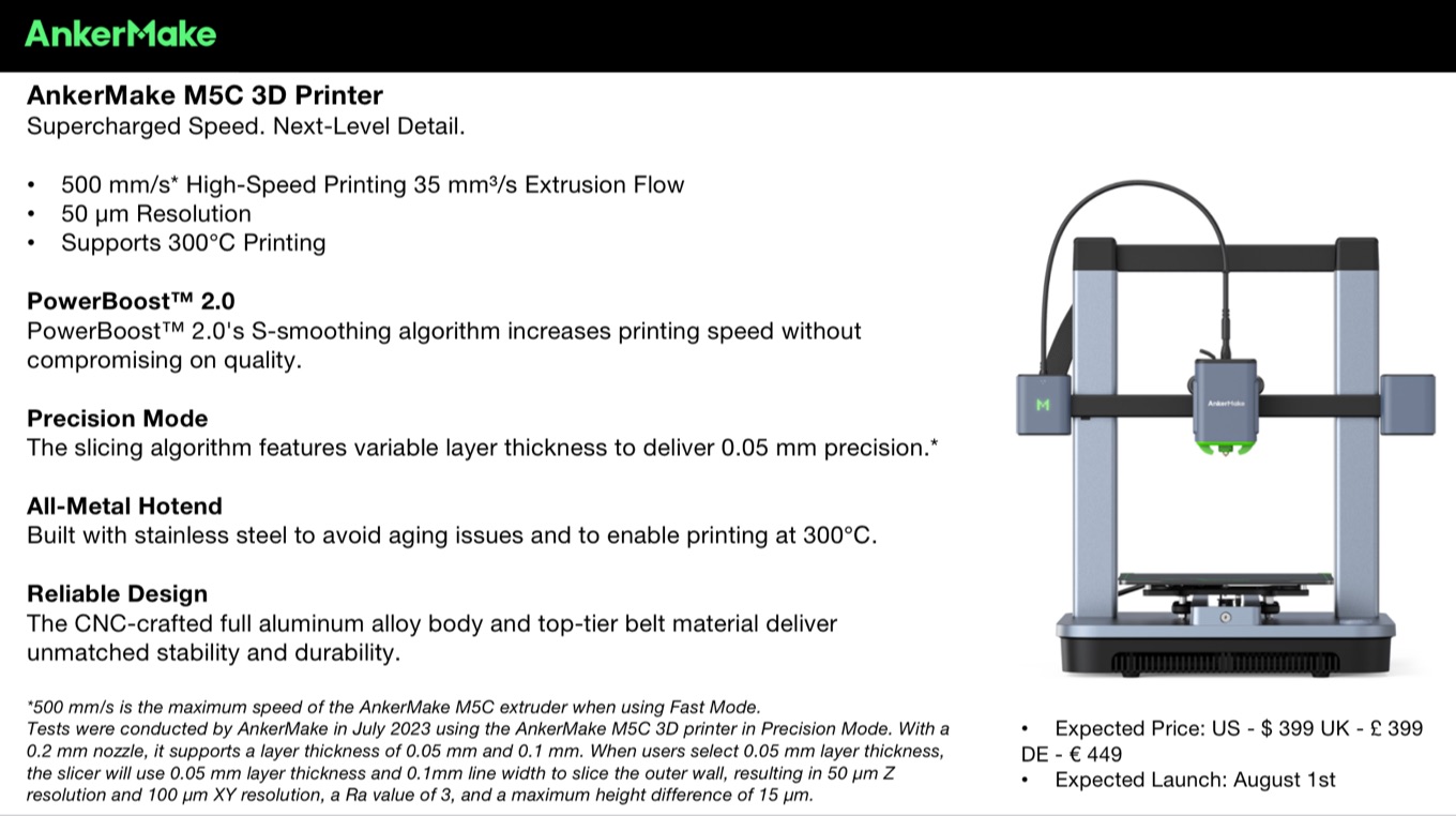 AnkerMake M5C Press Release