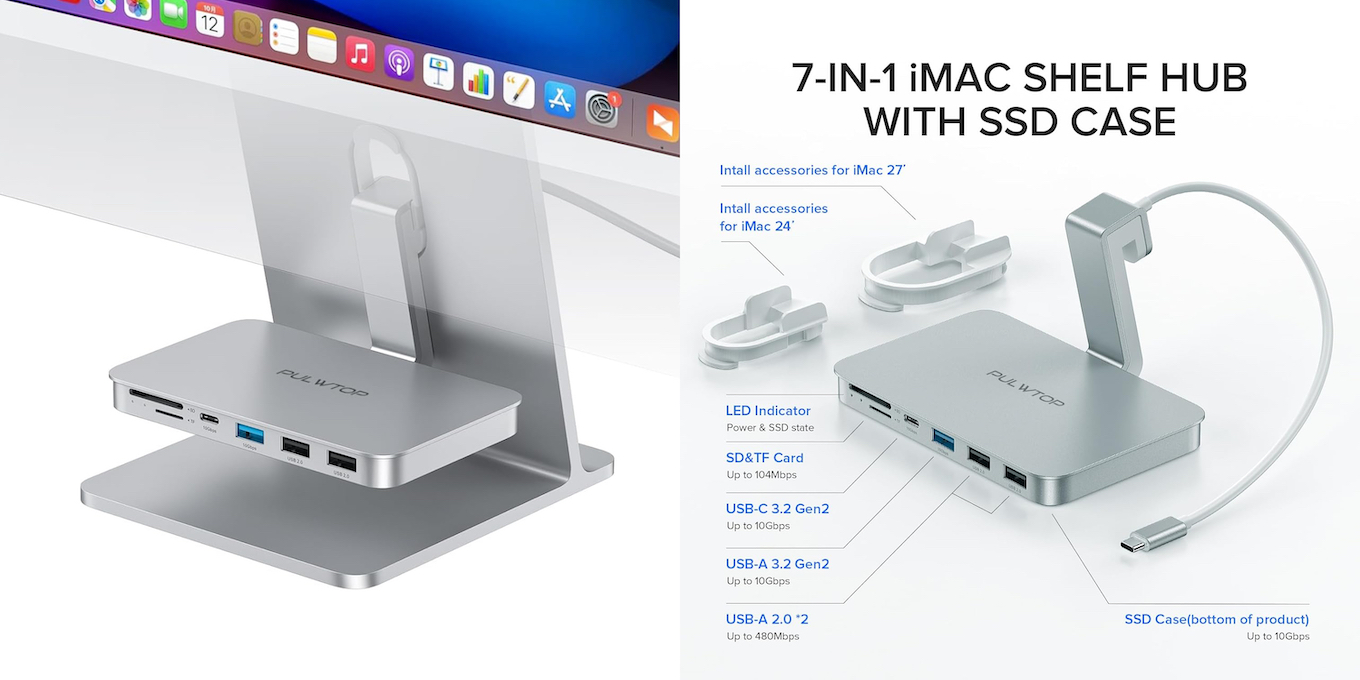 Pulwtop USB-C Hub for iMac