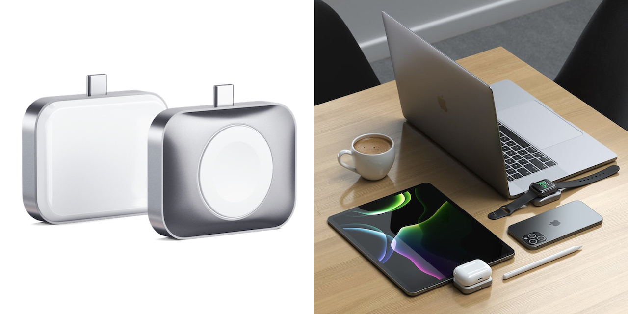 Satechi Dual Sided 2-in-1 USB-C Charger for Apple Watch and AirPods