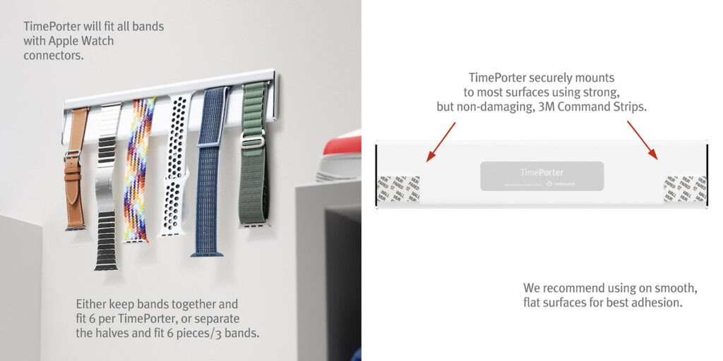 フォーカルポイント、最大6本Apple Watchバンドをディスプレイできる「Twelve South TimePorter Wall Mount Display」を発売。