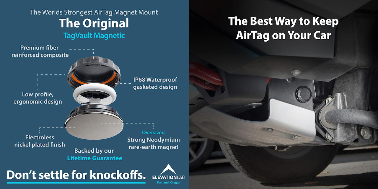 Elevation Lab TagVault Magnetic AirTag Mount