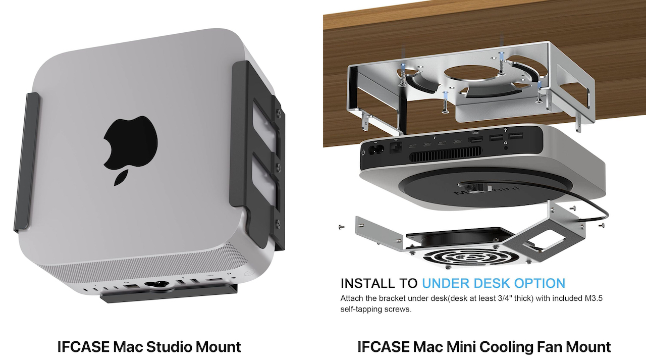 IFCASE Mac Studio MountとIFCASE Mac Mini Cooling Fan Mount