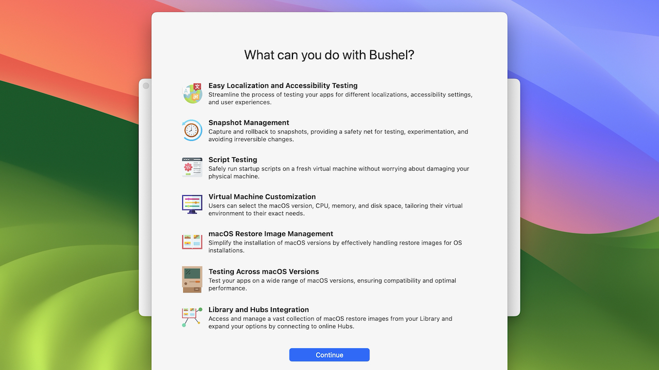 Bushel Dev App for Testing VM