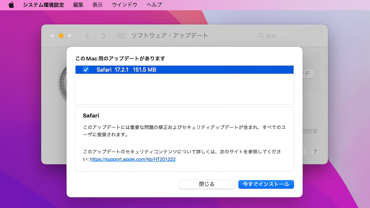 Safari v17.2.1 for macOS 12 Monterey