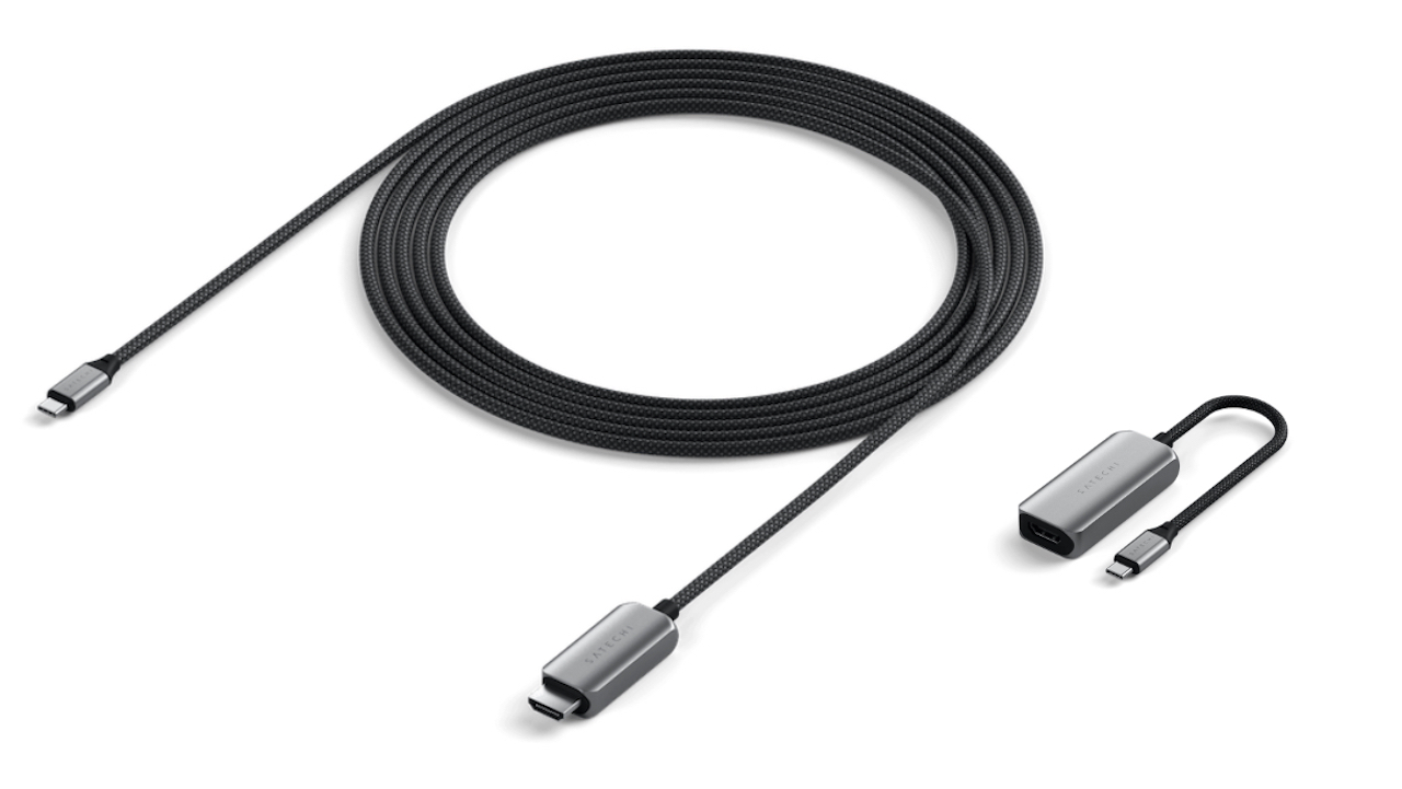 Satechi USB-C to HDMI 2.1 8K ケーブル (ST-YH8KCM), Satechi USB-C to HDMI 2.1 アダプタ (ST-AC8KHM)