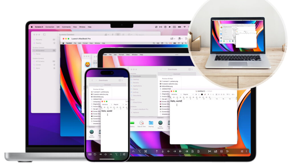 Edovia、MacやiPhone/iPad対応のVNCリモートデスクトップ・クライアント「Screens v5」を12月6日にリリース。新しいライブラリやツールバーを導入しサブスクリプション