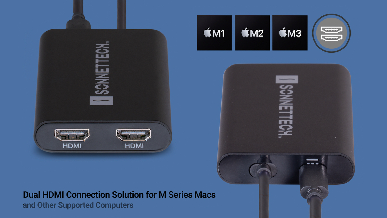Sonnet DisplayLink USB-C to Dual 4K 60Hz HDMI Adapter