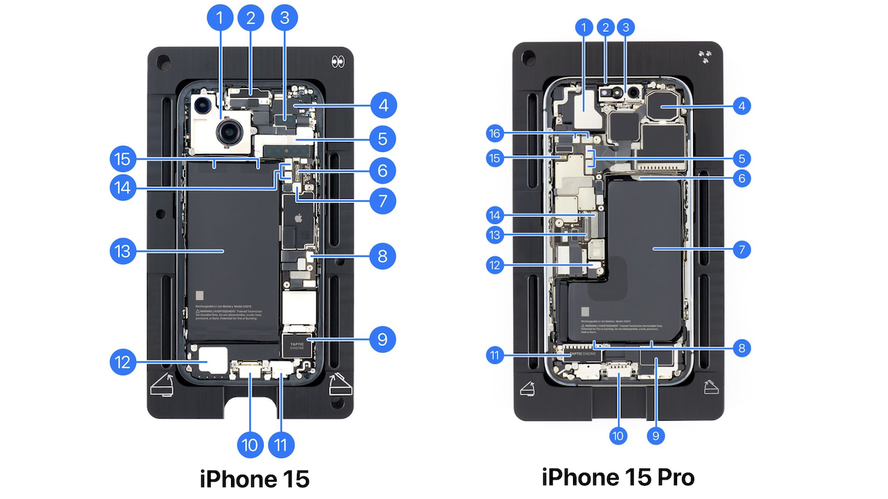 iPhone 15 and 15 Pro  Internal View