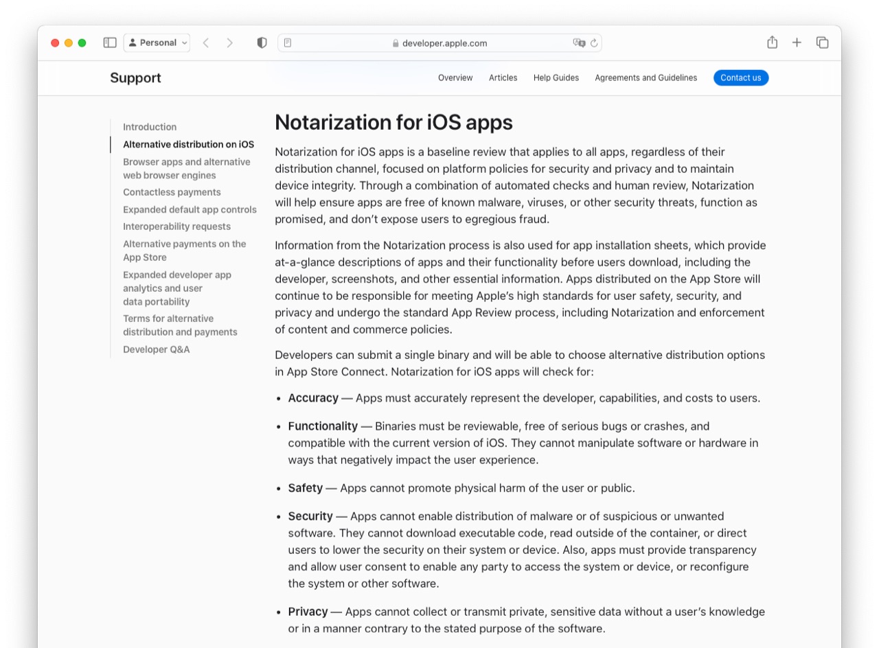 Notarization for iOS apps
