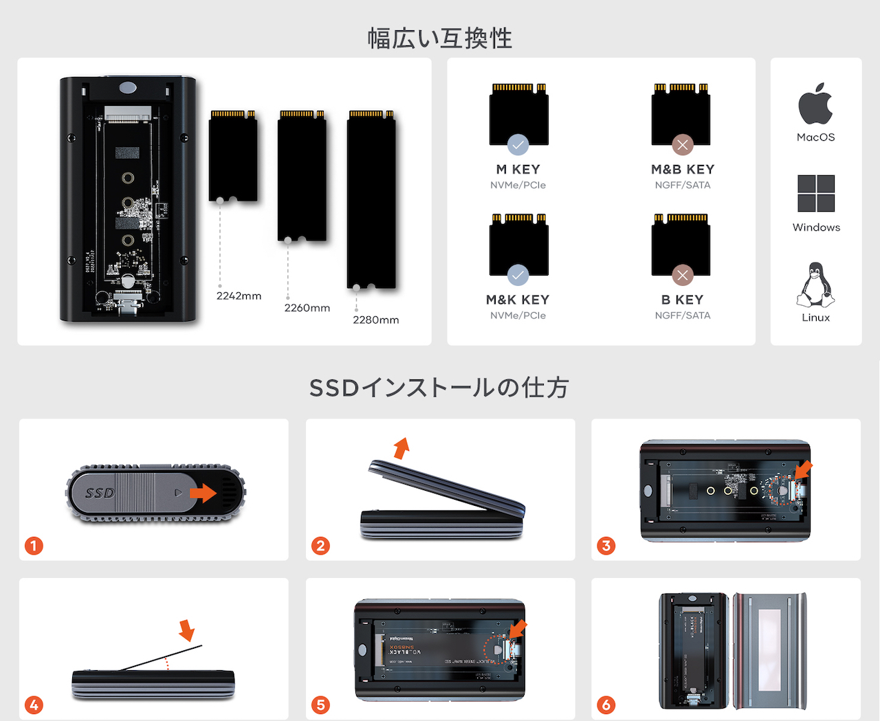 Satechi M.2 NVMe SSD Pro エンクロージャー