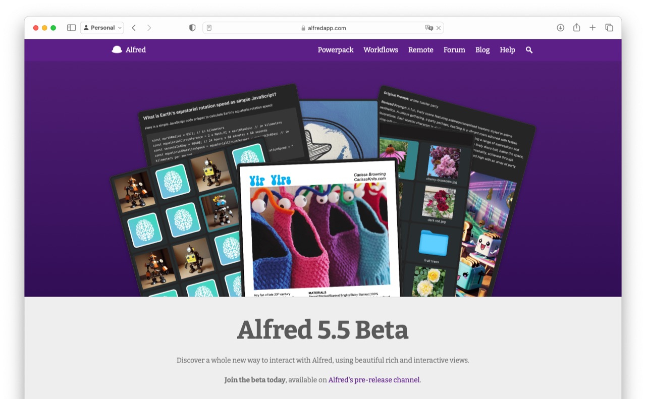 Alfred v5.5 Beta now available