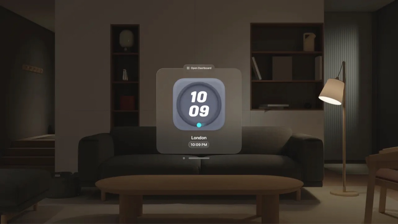 Clock mini for Vision Pro