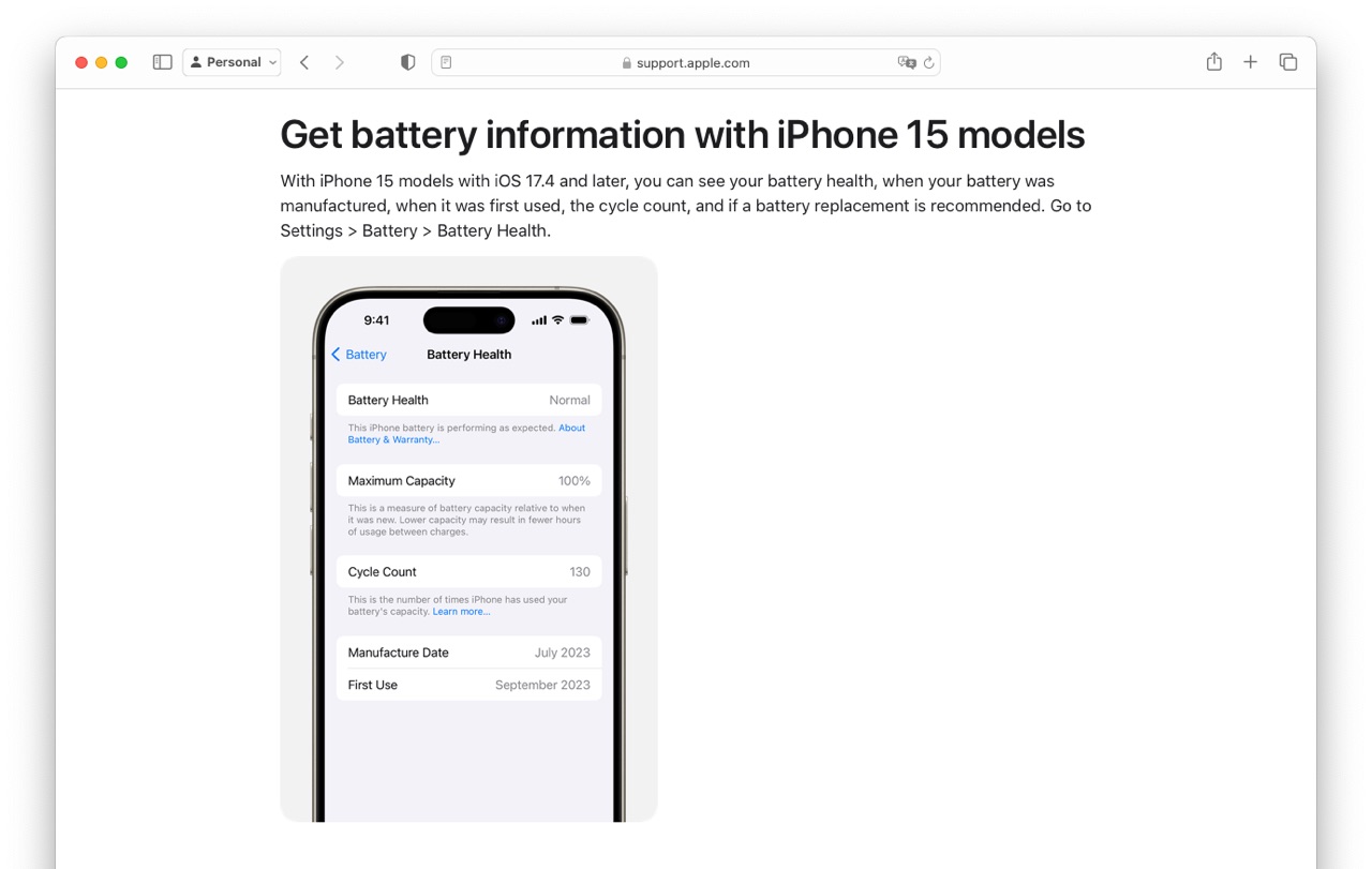 Get battery information with iPhone 15 models Apple Support