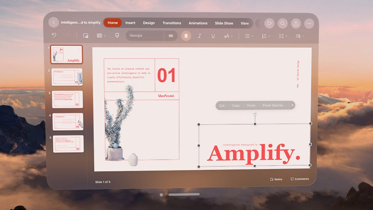 Microsoft 365 PowerPoint for Vision Pro
