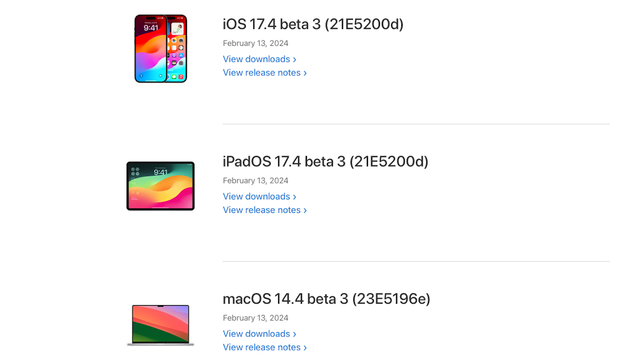 iOS 17.4 and macOS 14.4 Sonoma beta 3