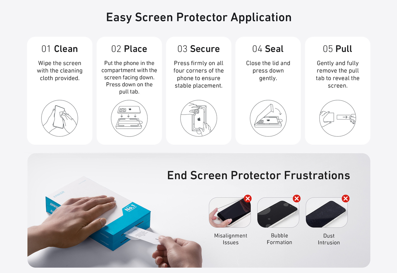 Anker Dust-Proof Screen Protector