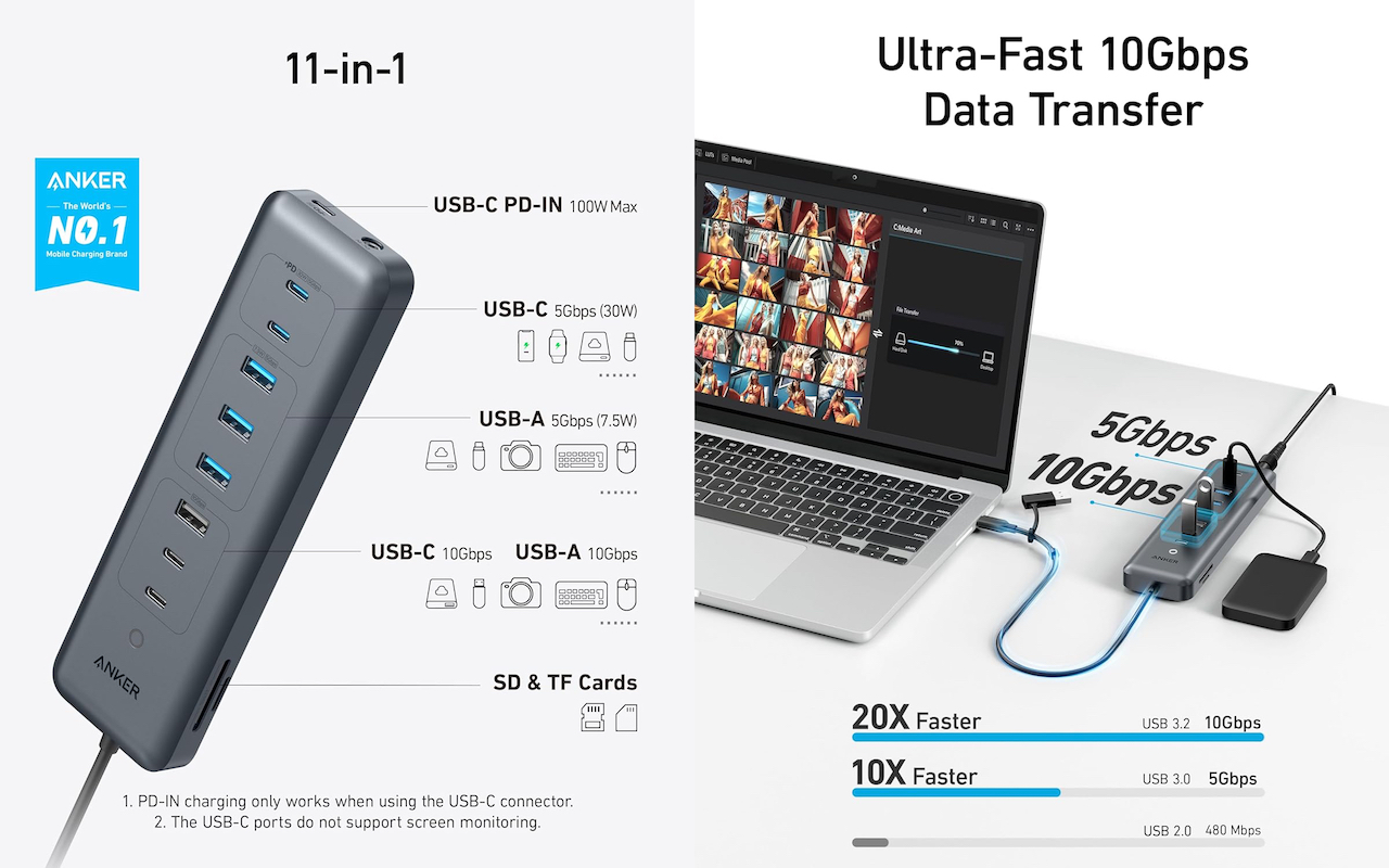 Anker USB-C Data Hub (11-in-1, 10Gbps)