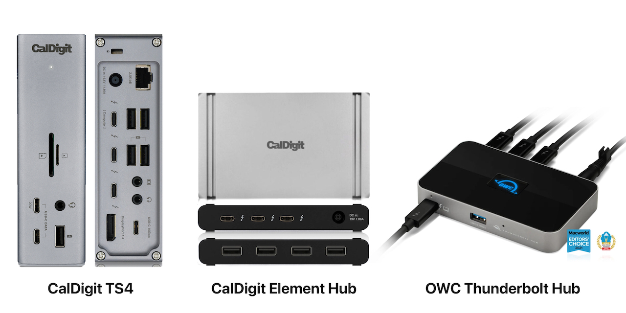 CalDigitとOWCのThunderbolt 4 Hub